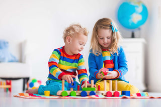 Children playing with educational toys